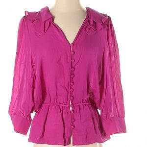 NWOT Gorgeous Parker 3/4 Sleeve Silk Top S